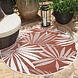 Binnen & Buitenkleed Omkeerbaar - Palm - Rond - Rio Terra / Crème Binnen & Buitenkleed Omkeerbaar - Palm - Rond - Rio Terra / Crème