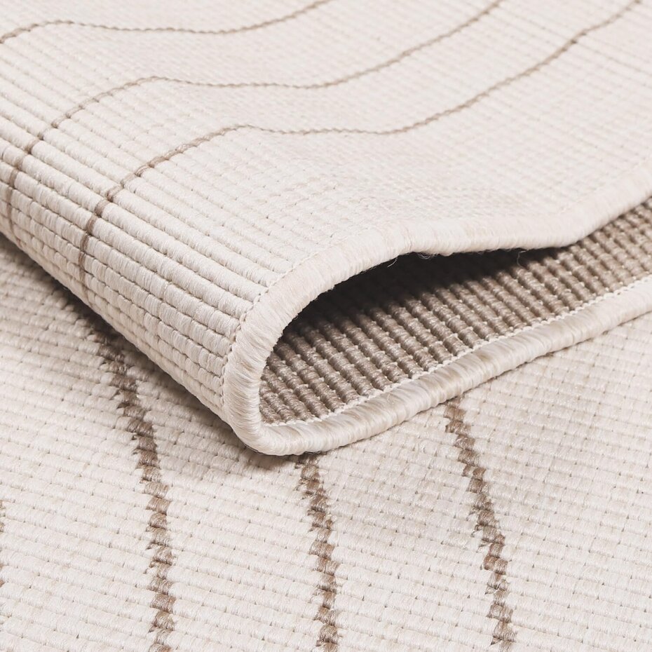 Binnen & Buitenkleed Omkeerbaar - Rond - Rio Crème / Beige Binnen & Buitenkleed Omkeerbaar - Rond - Rio Crème / Beige