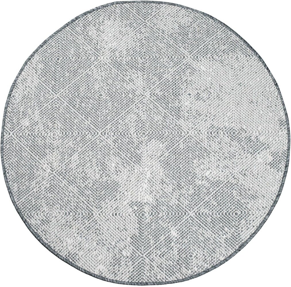 Binnen & Buitenkleed Omkeerbaar - Rond - Rio - Grijs Binnen & Buitenkleed Omkeerbaar - Rond - Rio - Grijs