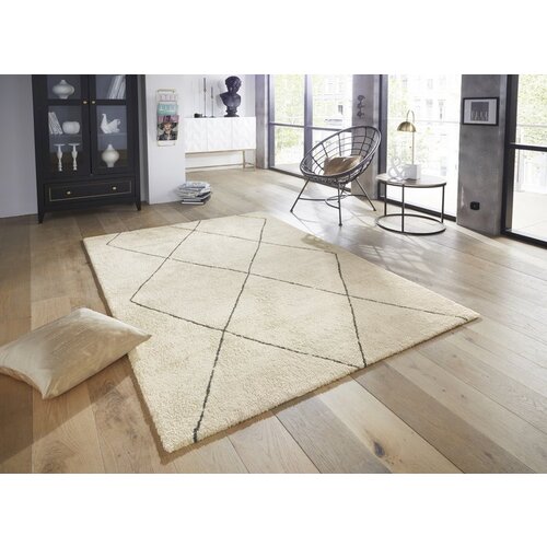 ELLE DECORATION - MODERN DESIGN VLOERKLEED - LAAGPOLIG - GERUIT - BEIGE / BRUIN