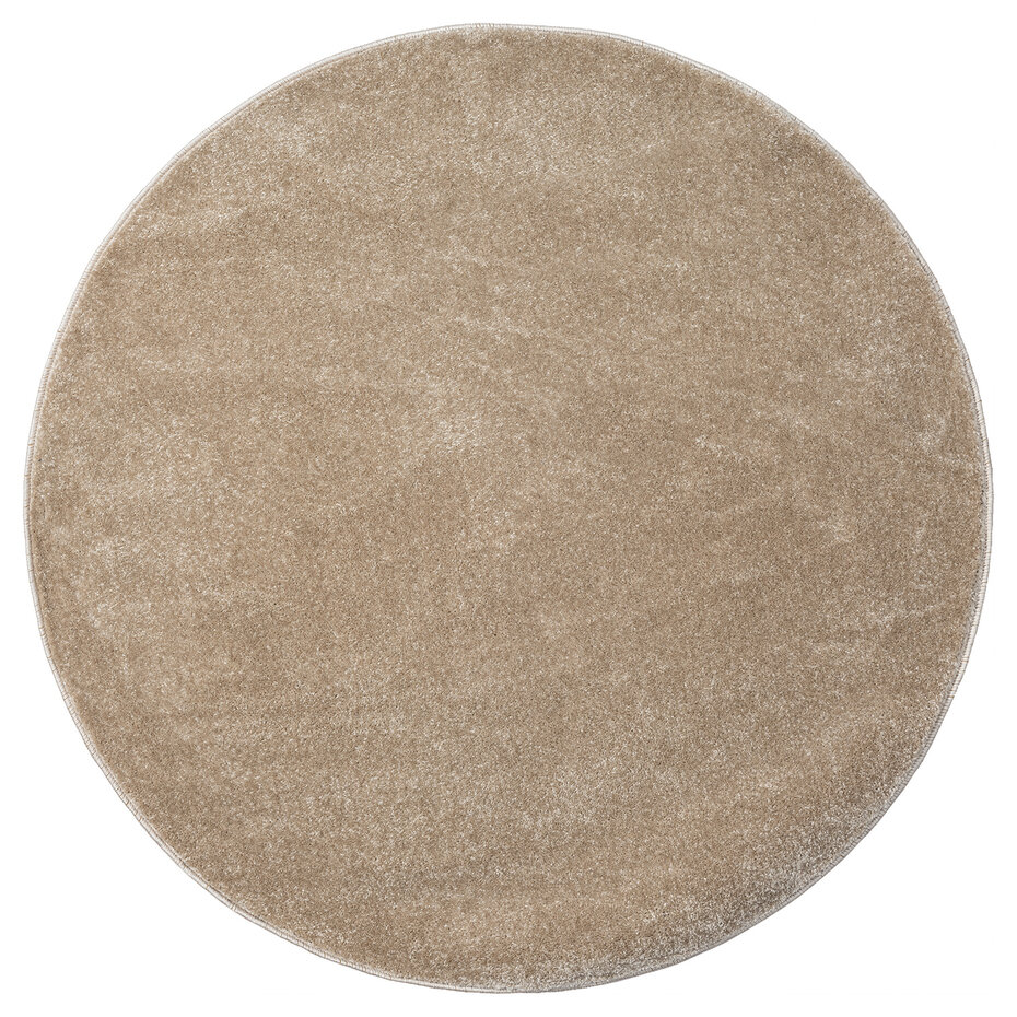 Rond Mono vloerkleed - Effen Modern - Beige