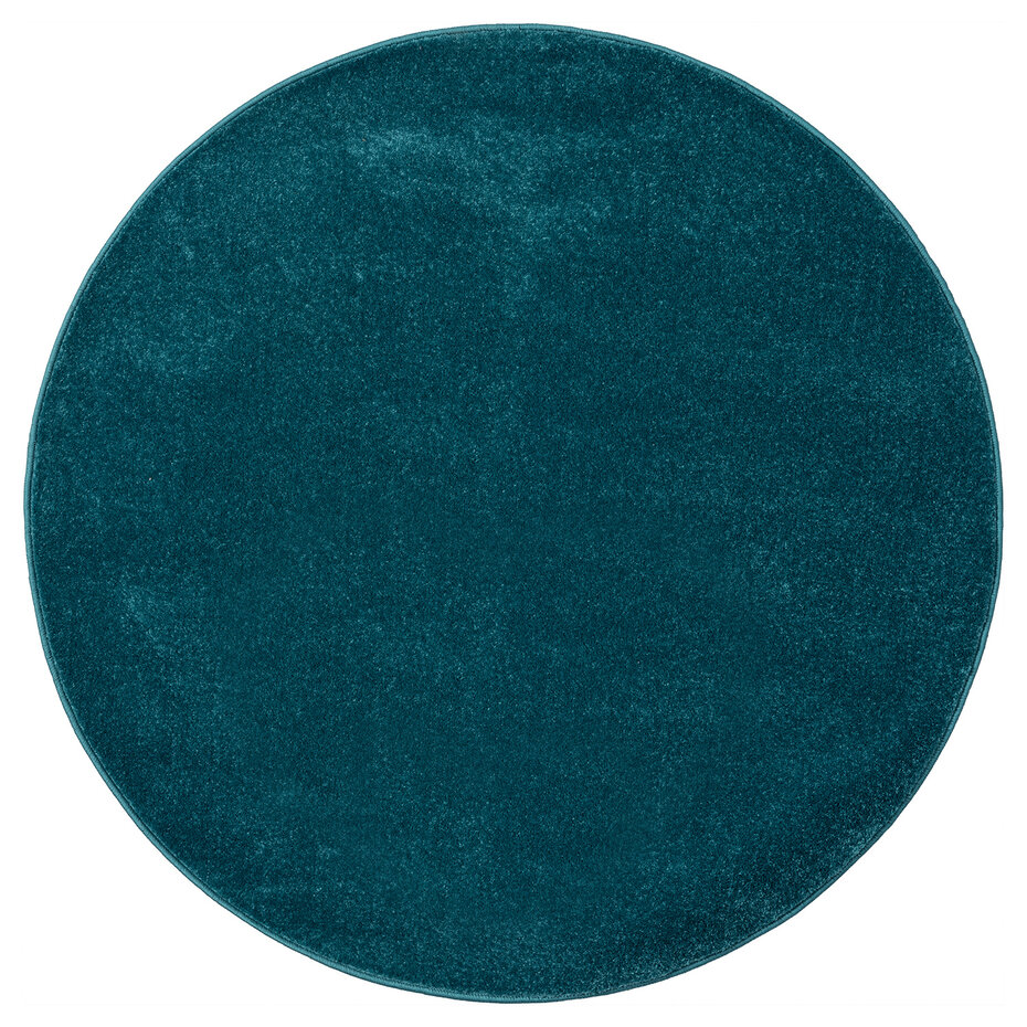 Rond Mono vloerkleed - Effen Modern - Blauw Rond Mono vloerkleed - Effen Modern - Blauw