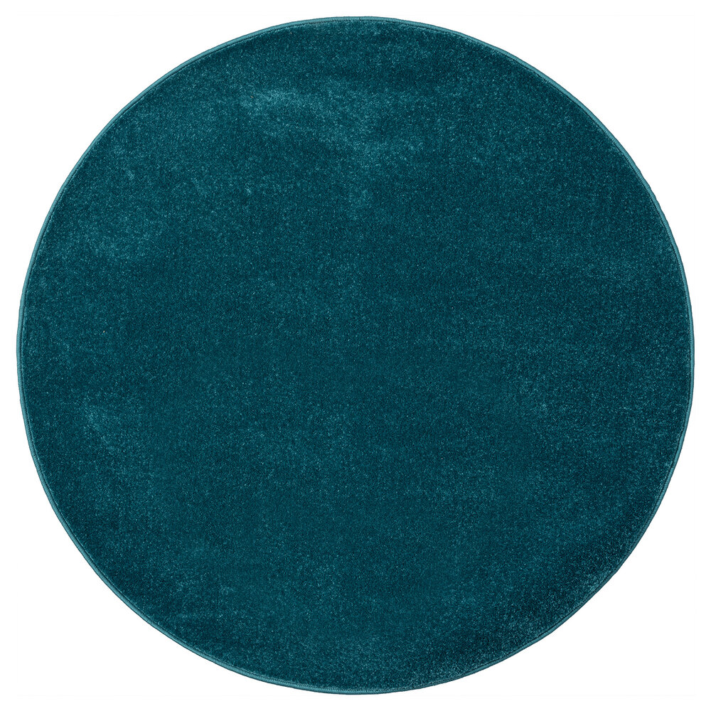 Rond Mono vloerkleed - Effen Modern - Blauw Rond Mono vloerkleed - Effen Modern - Blauw