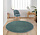 Rond Mono vloerkleed - Effen Modern - Turquoise