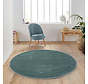 Rond Mono vloerkleed - Effen Modern - Turquoise