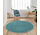 Rond Mono vloerkleed - Effen Modern - Blauw