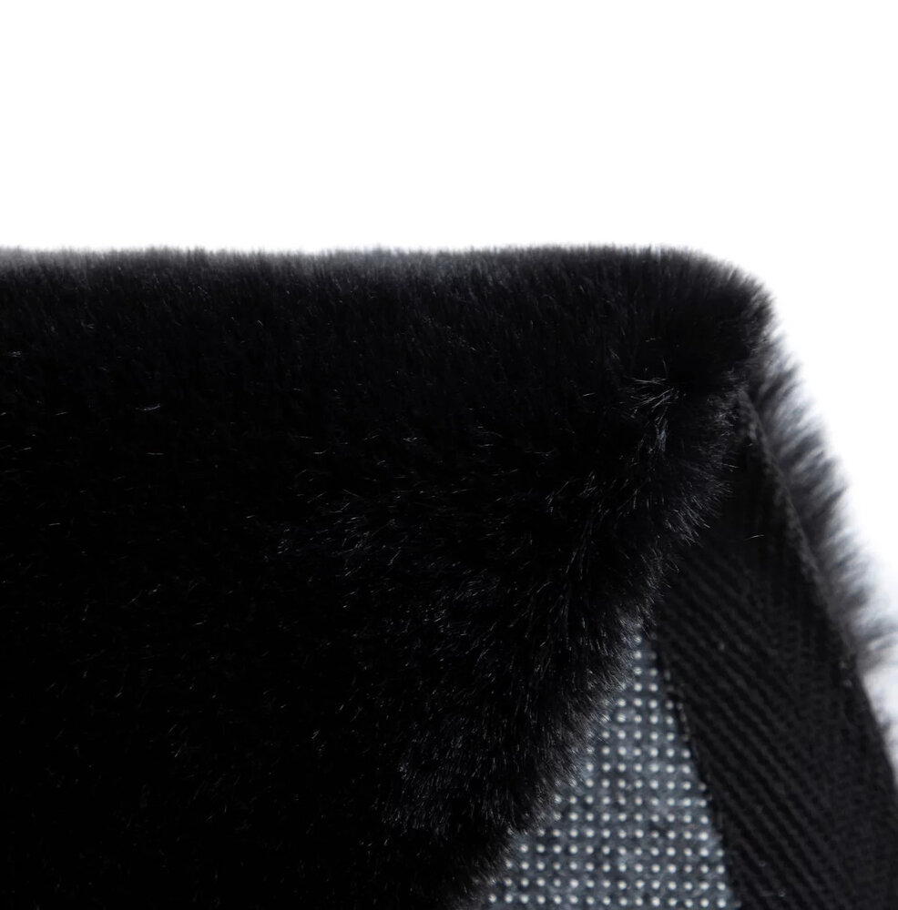 Fluffy vloerkleed - Effen Hoogpolig Super Zacht - Zwart