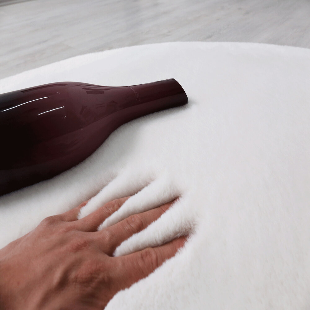 Fluffy vloerkleed - Effen Hoogpolig Super Zacht - Crème Fluffy vloerkleed - Effen Hoogpolig Super Zacht - Crème