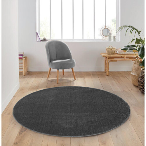 ROND MONO VLOERKLEED EFFEN MODERN - DONKERGRIJS