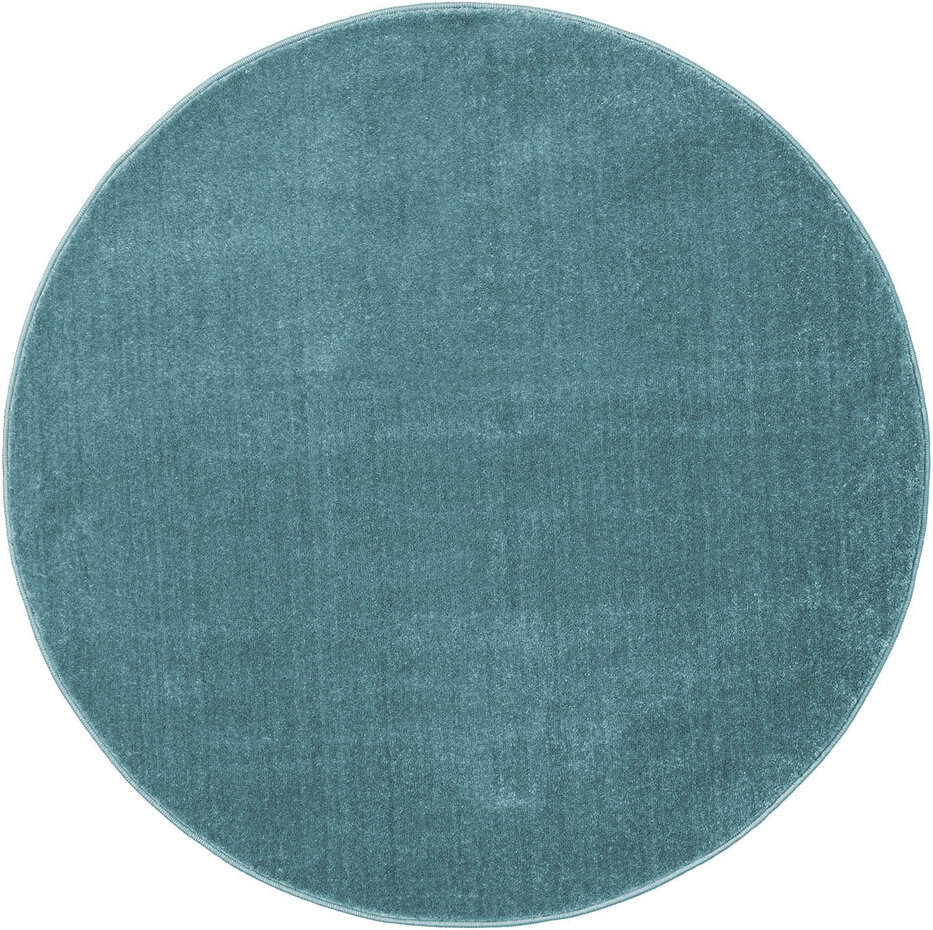 Rond Mono vloerkleed - Effen Modern - Blauw Rond Mono vloerkleed - Effen Modern - Blauw