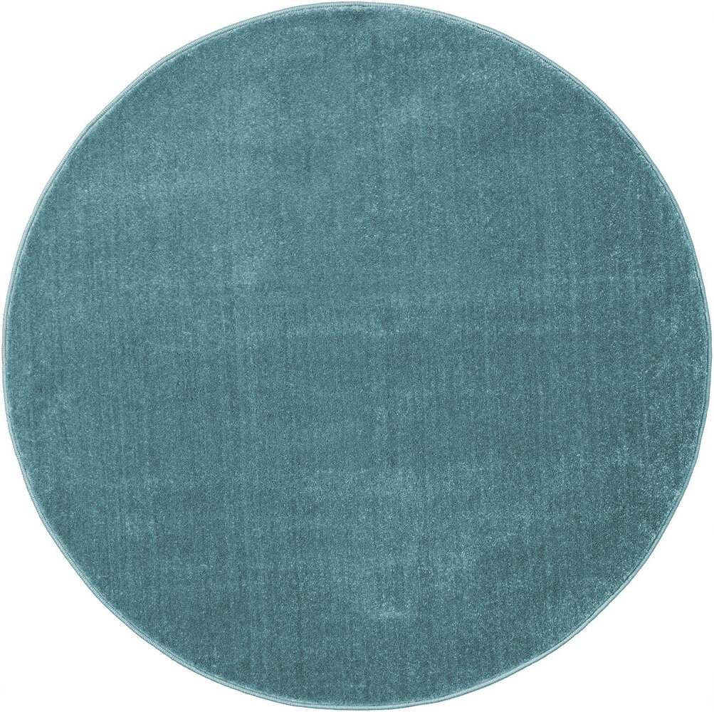 Rond Mono vloerkleed - Effen Modern - Blauw Rond Mono vloerkleed - Effen Modern - Blauw