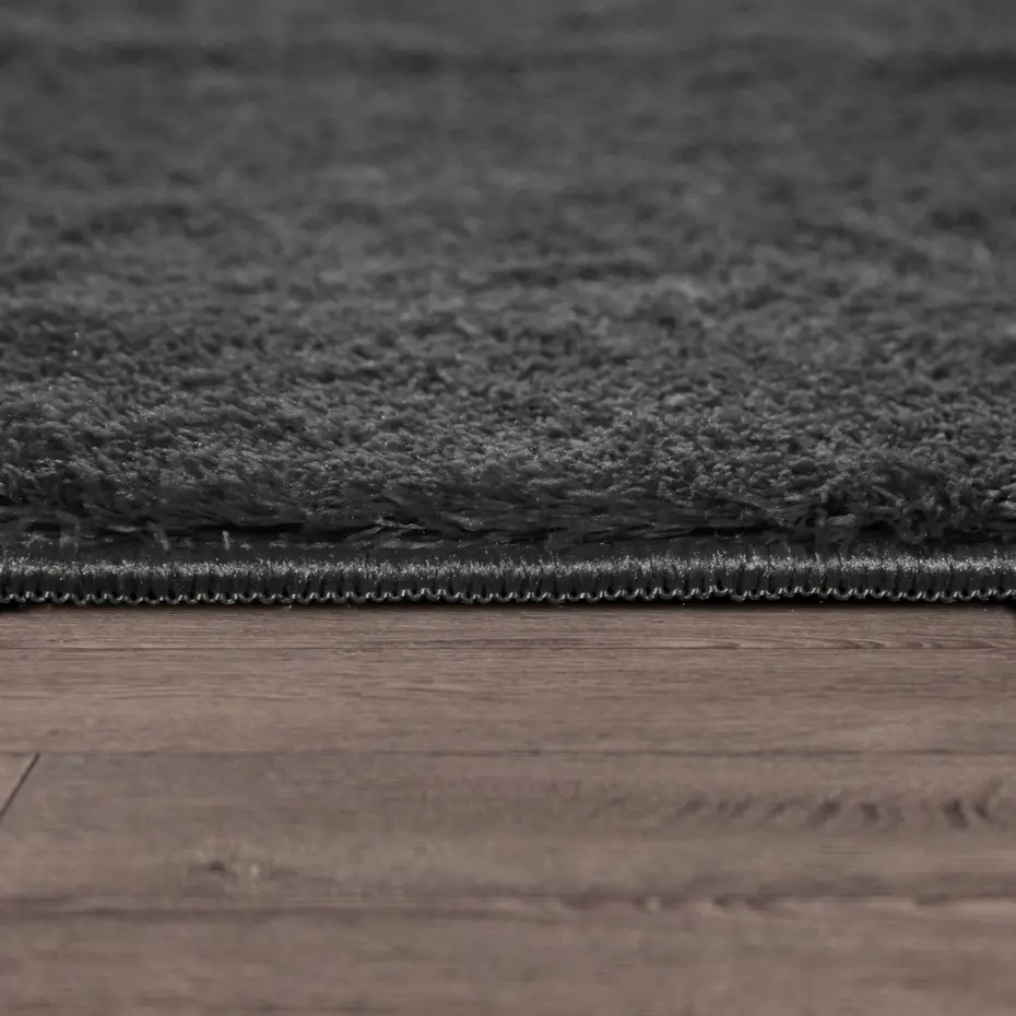 Rond Wasbaar vloerkleed - Malaga Antraciet Rond Wasbaar vloerkleed - Malaga Antraciet