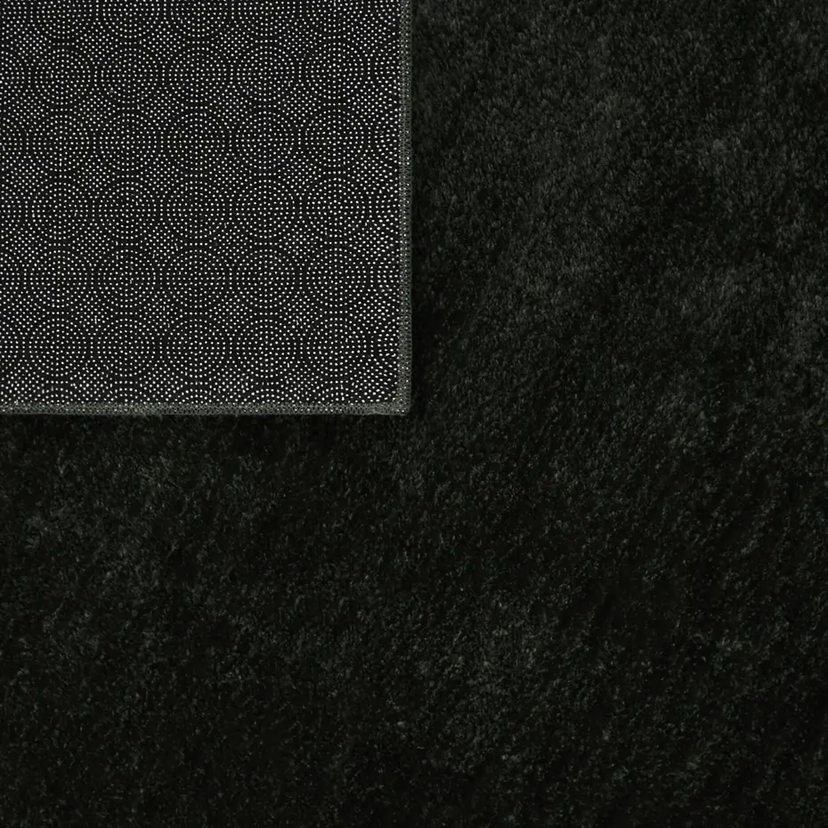 Rond Wasbaar vloerkleed - Malaga Zwart Rond Wasbaar vloerkleed - Malaga Zwart