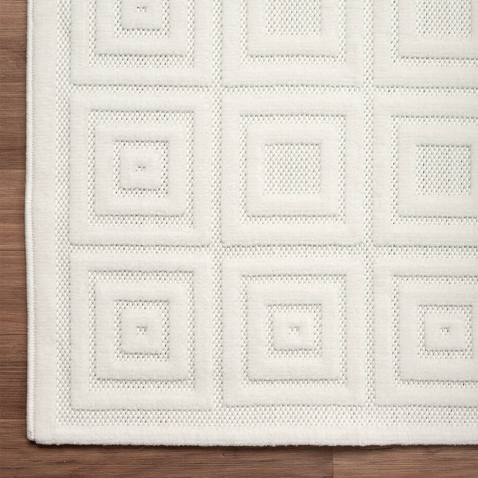 Modern vloerkleed - Medea Cubes Wit