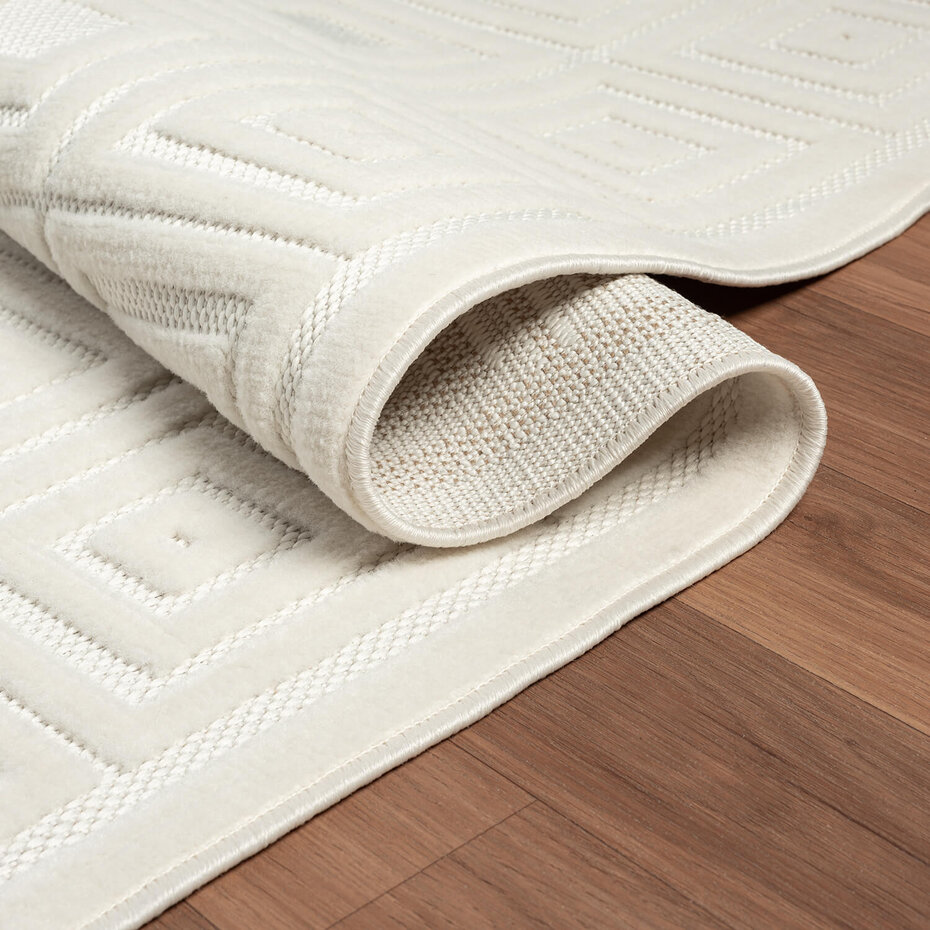 Modern vloerkleed - Medea Cubes Wit
