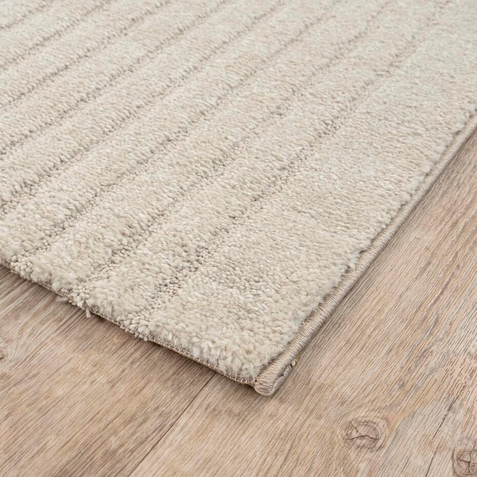 Laagpolig Vloerkleed Theora - Japandi halve cirkels - Beige Laagpolig Vloerkleed Theora - Japandi halve cirkels - Beige