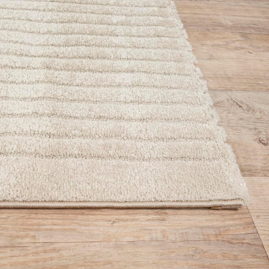 Laagpolig Vloerkleed Theora - Japandi halve cirkels - Beige Laagpolig Vloerkleed Theora - Japandi halve cirkels - Beige