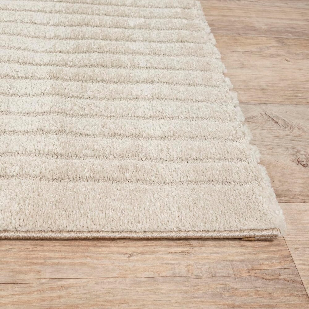 Laagpolig Vloerkleed Theora - Japandi halve cirkels - Beige Laagpolig Vloerkleed Theora - Japandi halve cirkels - Beige