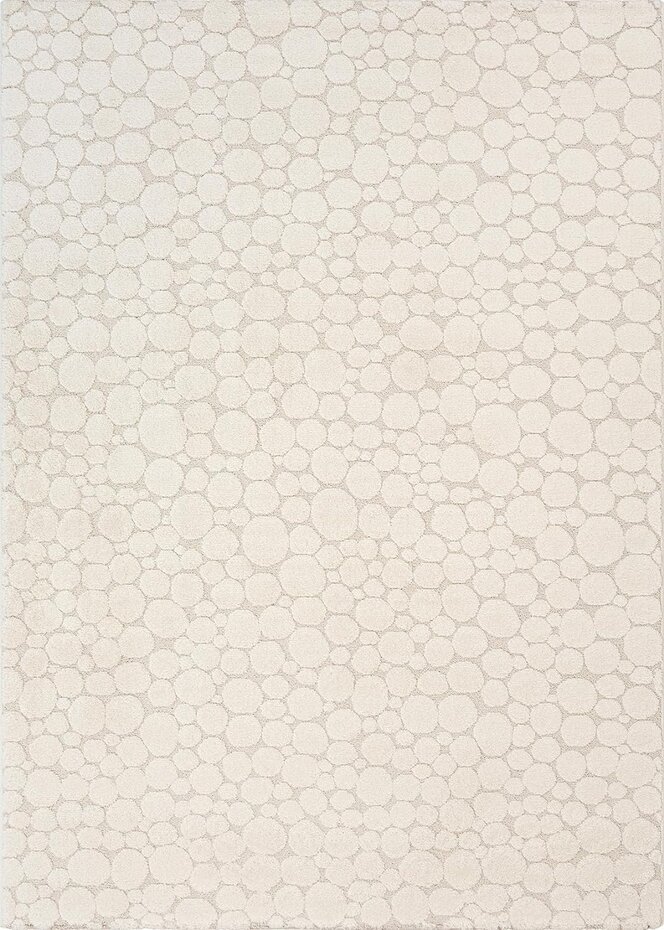 Laagpolig Vloerkleed Theora - Japandi bubbelpatroon - Creme