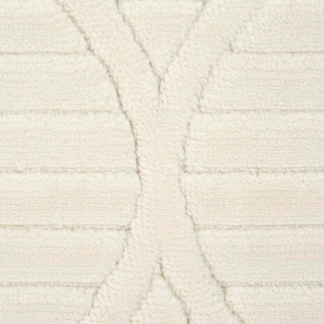 Laagpolig Vloerkleed Delia - Barok design - creme