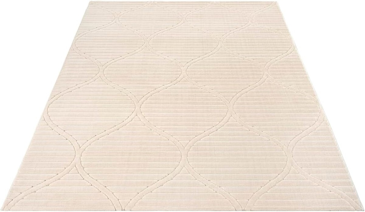 Laagpolig Vloerkleed Delia - Barok design - beige