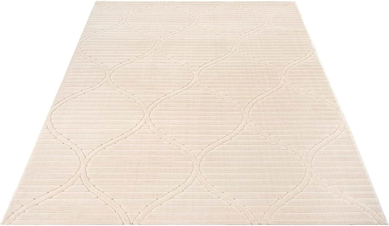 Laagpolig Vloerkleed Delia - Barok design - beige Laagpolig Vloerkleed Delia - Barok design - beige
