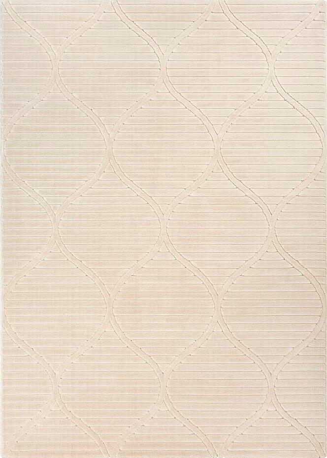 Laagpolig Vloerkleed Delia - Barok design - beige