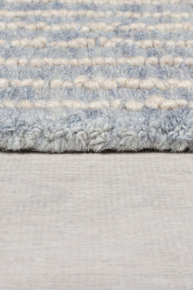 Laagpolig Vloerkleed Check Blue - Abstract - Blauw