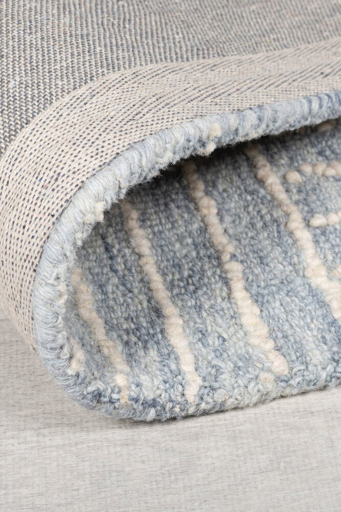 Laagpolig Vloerkleed Check Blue - Abstract - Blauw Laagpolig Vloerkleed Check Blue - Abstract - Blauw