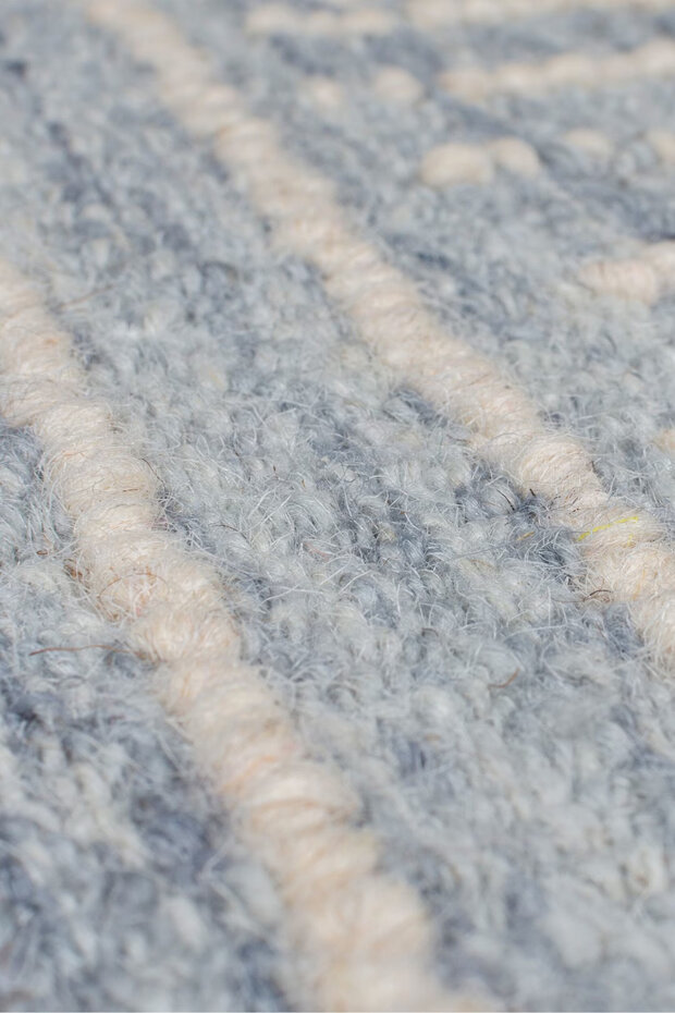 Laagpolig Vloerkleed Check Blue - Abstract - Blauw