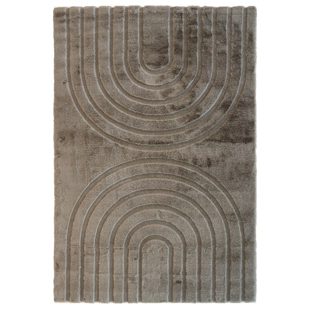 Zacht hoogpolig vloerkleed - Bohemian Arches Taupe Zacht hoogpolig vloerkleed - Bohemian Arches Taupe