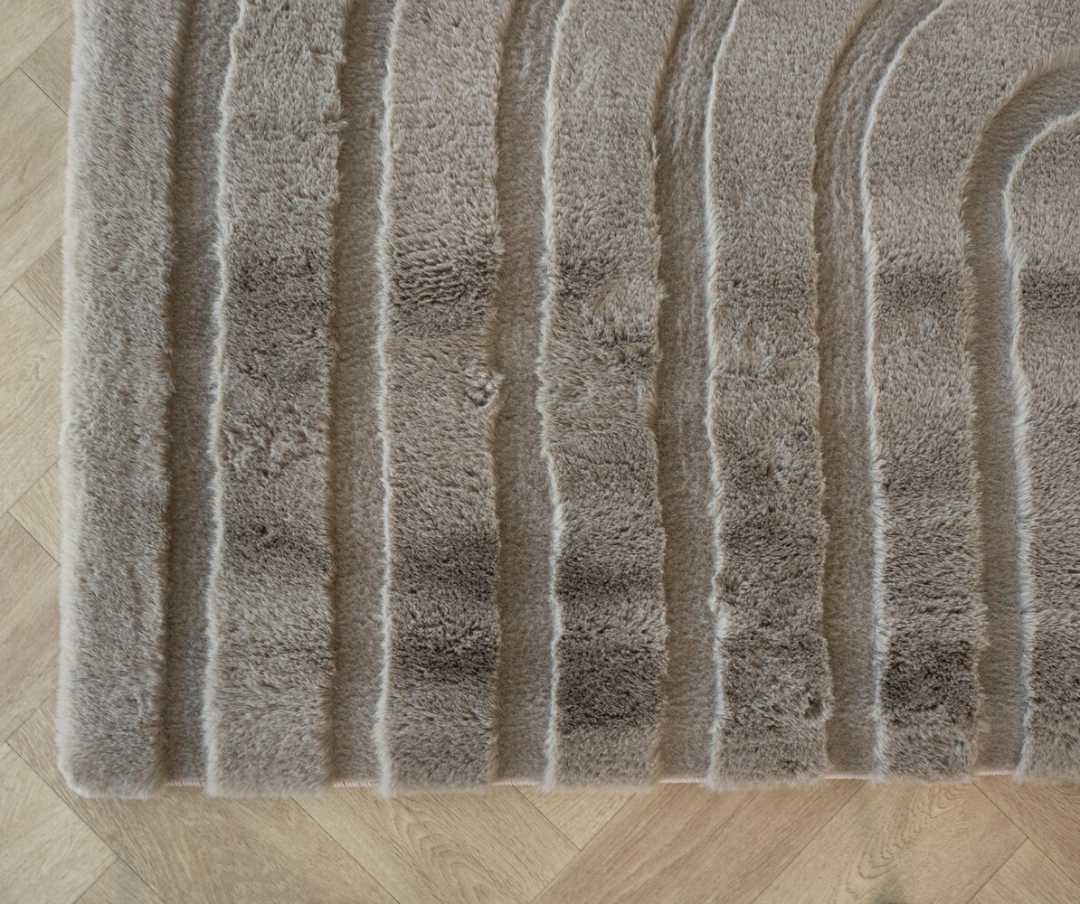 Zacht hoogpolig vloerkleed - Bohemian Arches Taupe Zacht hoogpolig vloerkleed - Bohemian Arches Taupe