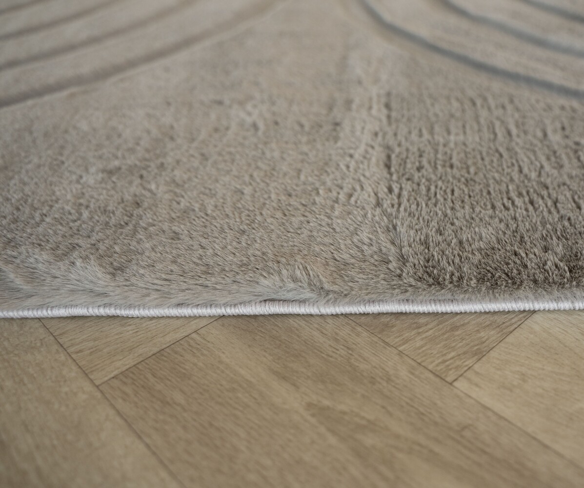 Zacht hoogpolig vloerkleed - Bohemian Arches Taupe Zacht hoogpolig vloerkleed - Bohemian Arches Taupe