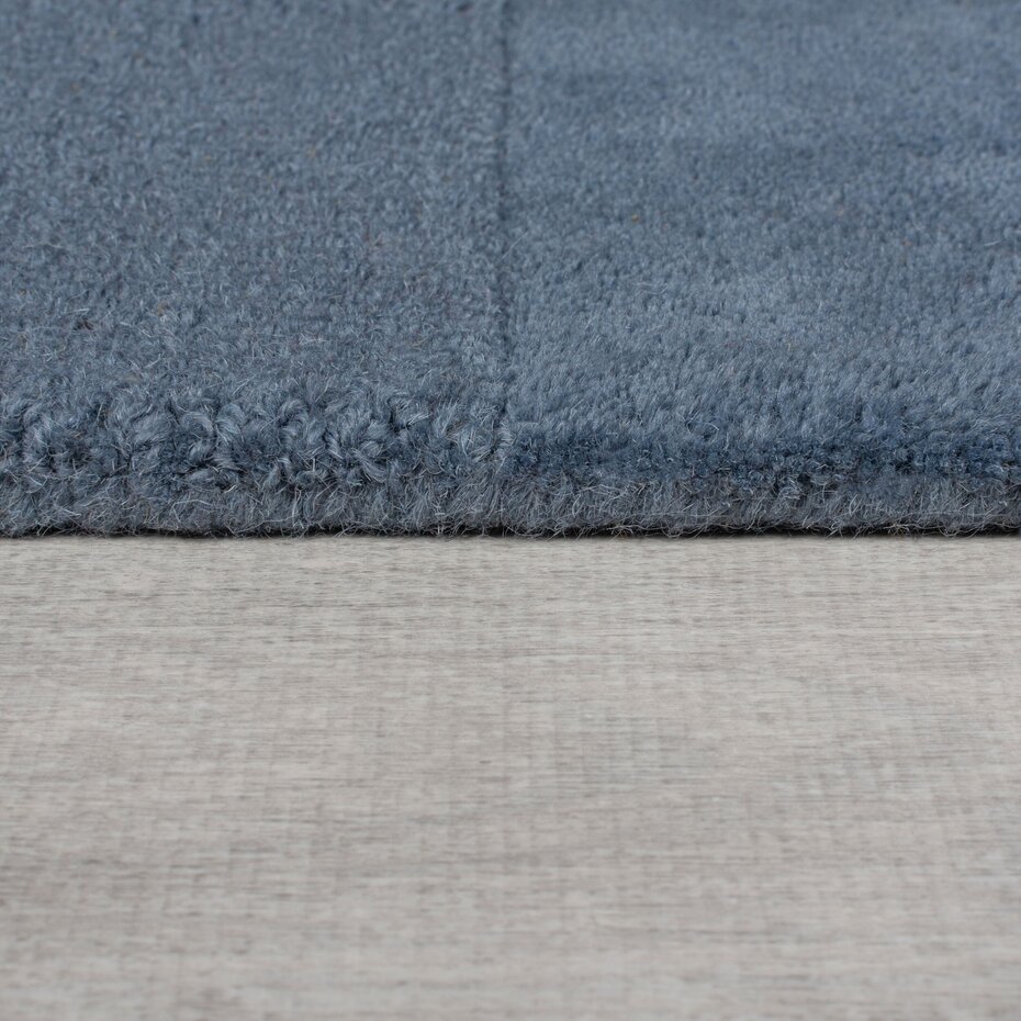 Laagpolig vloerkleed Checkerboard - Blauw