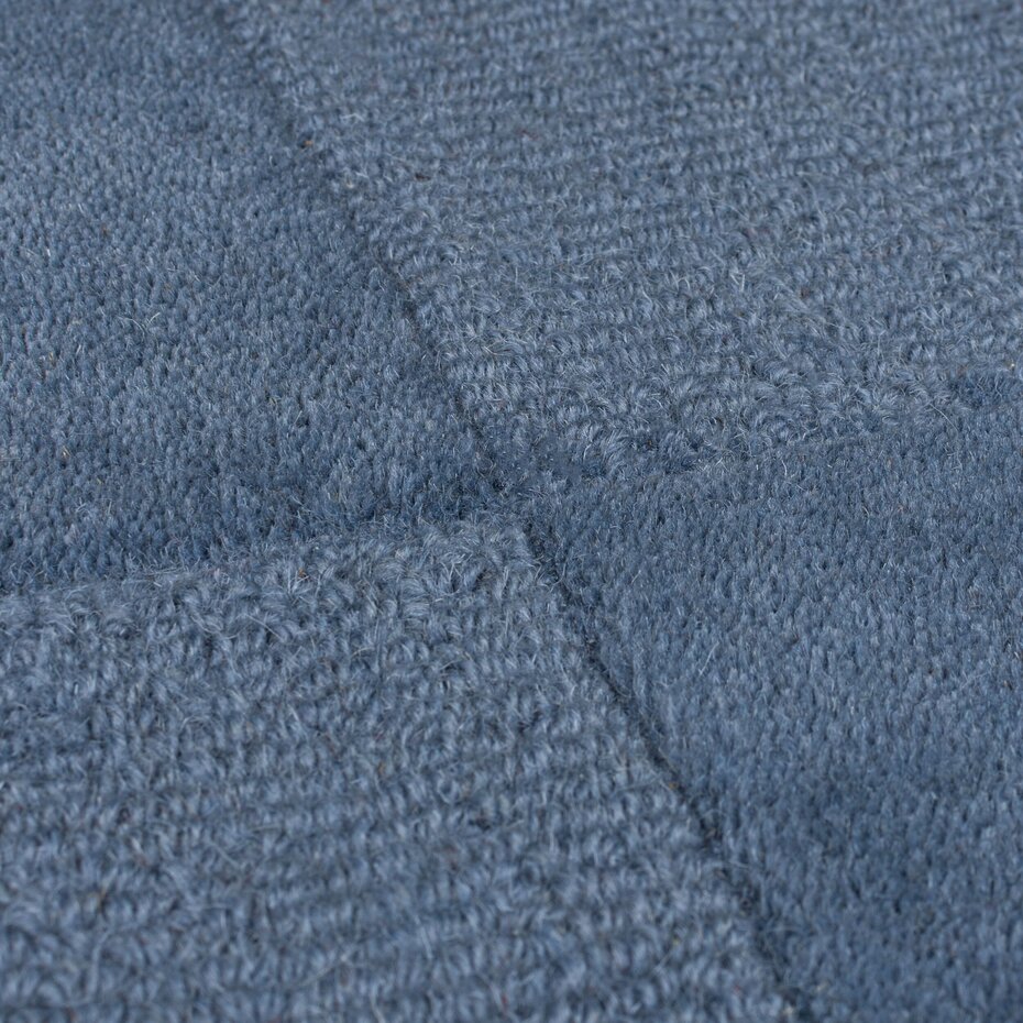 Laagpolig vloerkleed Checkerboard - Blauw