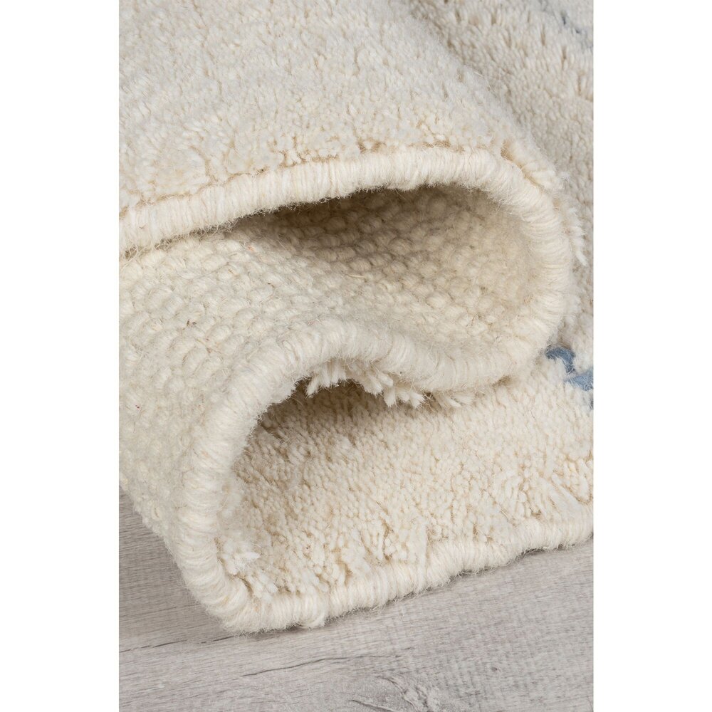 Laagpolig vloerkleed Dottie - Geometrisch - Wol - Blauw / Multi Laagpolig vloerkleed Dottie - Geometrisch - Wol - Blauw / Multi