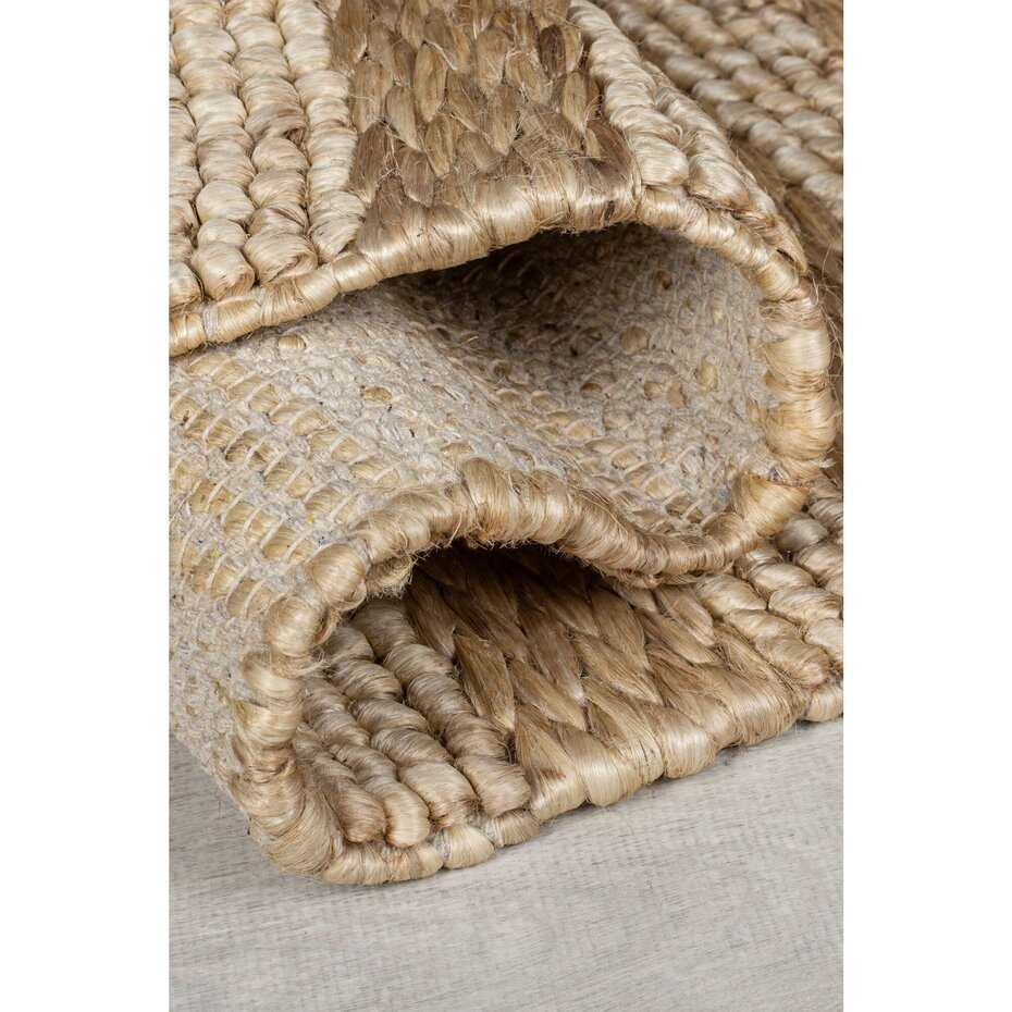 Laagpolig vloerkleed Drew Braid Gestreept - Handgeweven - Naturel Laagpolig vloerkleed Drew Braid Gestreept - Handgeweven - Naturel