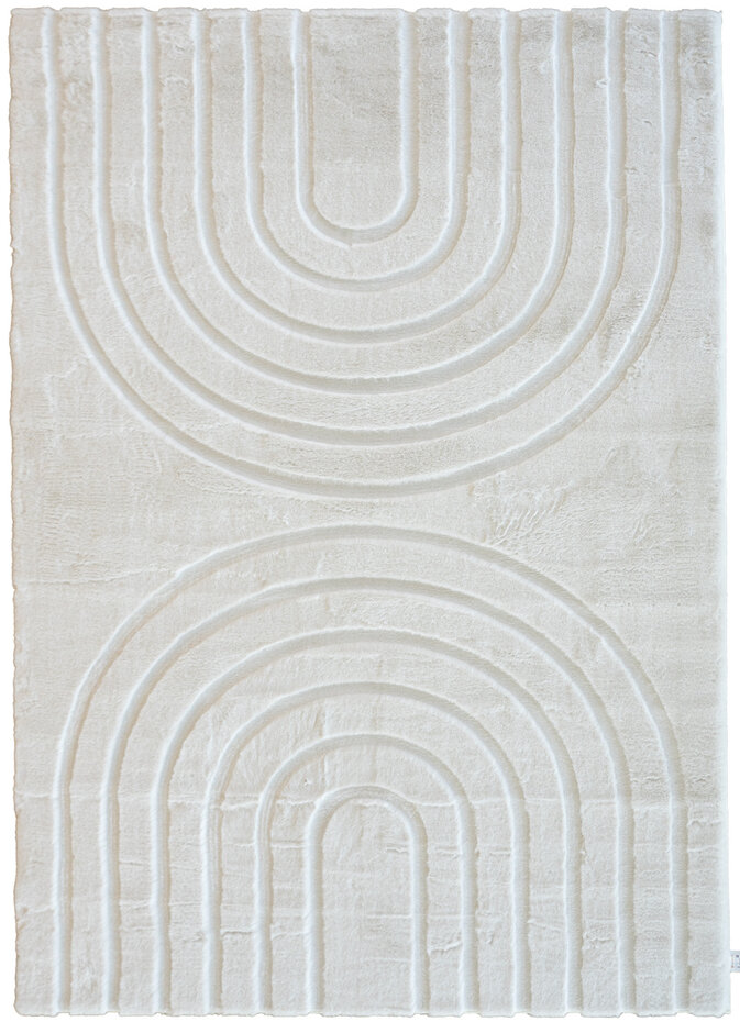 Zacht hoogpolig vloerkleed - Bohemian Arches Crème Zacht hoogpolig vloerkleed - Bohemian Arches Crème