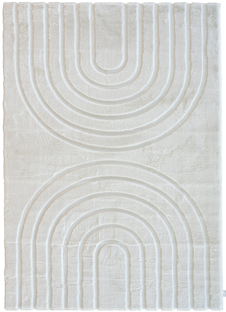 Zacht hoogpolig vloerkleed - Bohemian Arches Crème Zacht hoogpolig vloerkleed - Bohemian Arches Crème