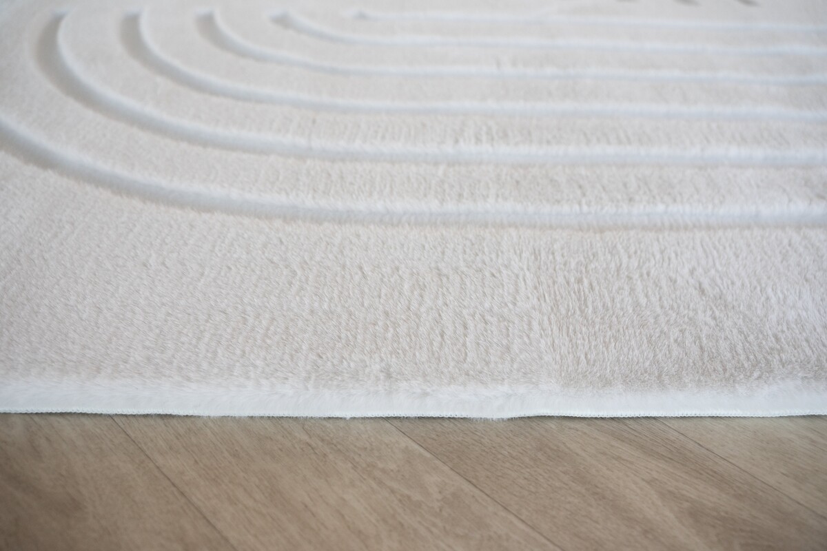 Zacht hoogpolig vloerkleed - Bohemian Arches Crème Zacht hoogpolig vloerkleed - Bohemian Arches Crème