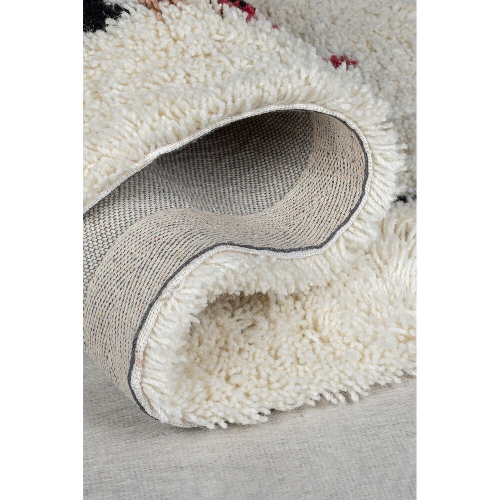 Hoogpolig vloerkleed - Berber Design Fes - 100% Wol - Shaggy - Multi Hoogpolig vloerkleed - Berber Design Fes - 100% Wol - Shaggy - Multi