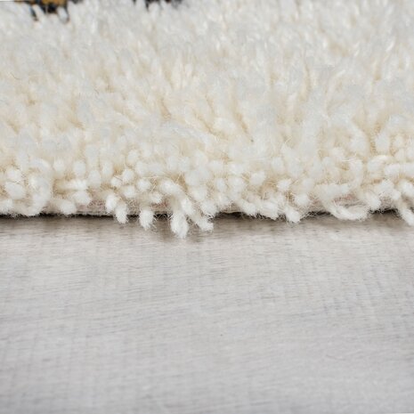 Hoogpolig vloerkleed - Berber Design Fes - 100% Wol - Shaggy - Multi