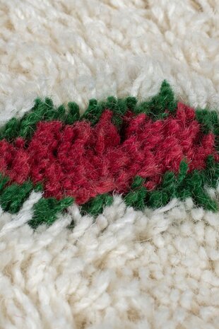 Hoogpolig vloerkleed - Berber Design Fes - 100% Wol - Shaggy - Multi