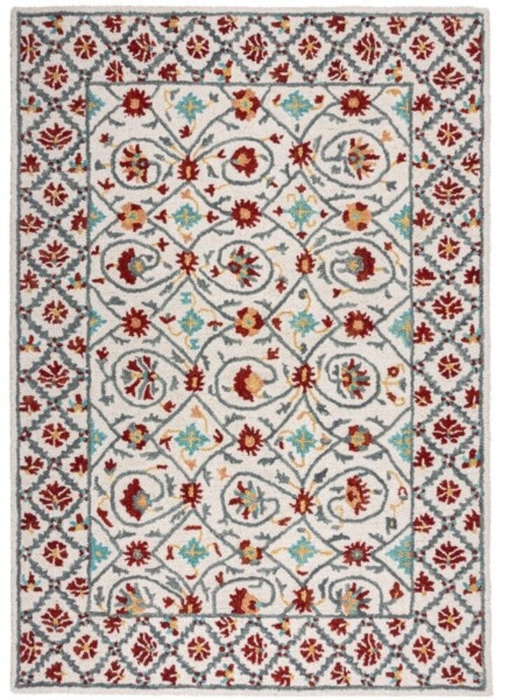 Laagpolig vloerkleed Iris Traditional - Klassiek - Oosters - Rood / Blauw Laagpolig vloerkleed Iris Traditional - Klassiek - Oosters - Rood / Blauw