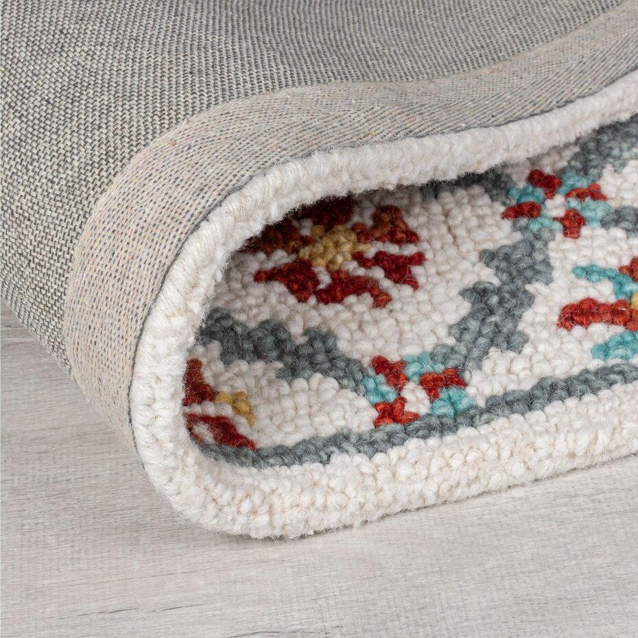 Laagpolig vloerkleed Iris Traditional - Klassiek - Oosters - Rood / Blauw