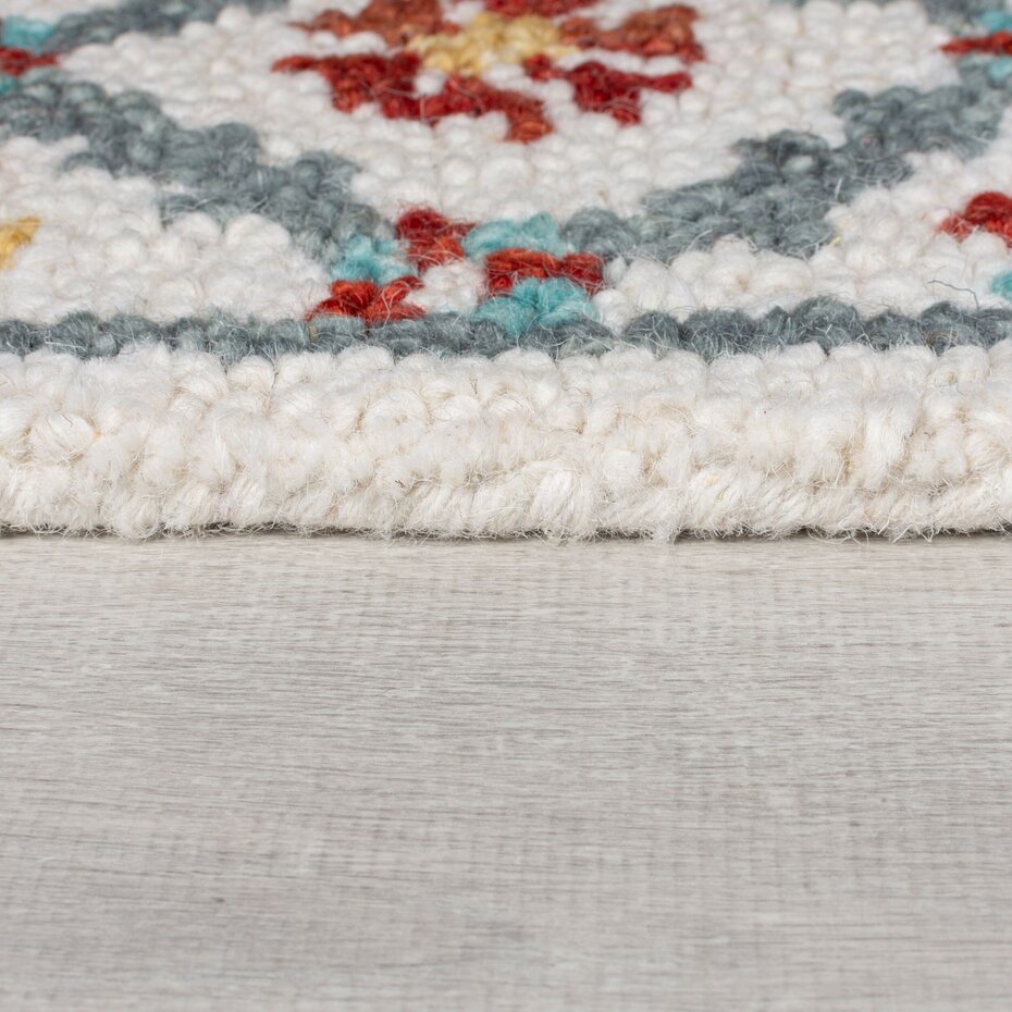 Laagpolig vloerkleed Iris Traditional - Klassiek - Oosters - Rood / Blauw