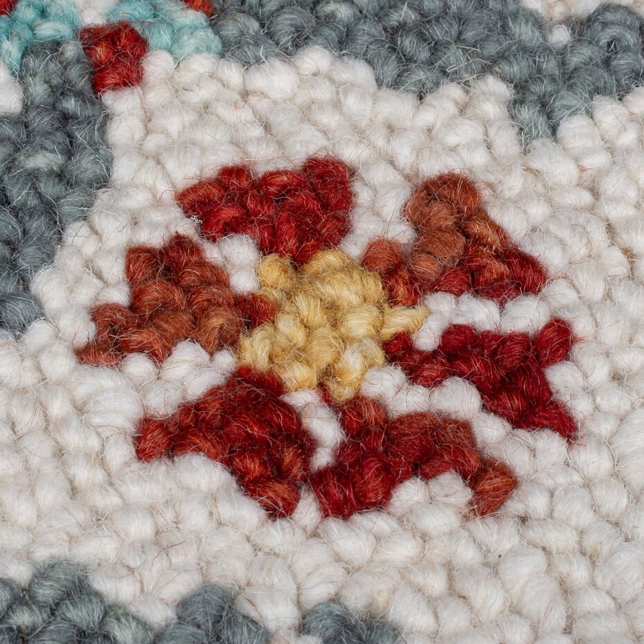 Laagpolig vloerkleed Iris Traditional - Klassiek - Oosters - Rood / Blauw