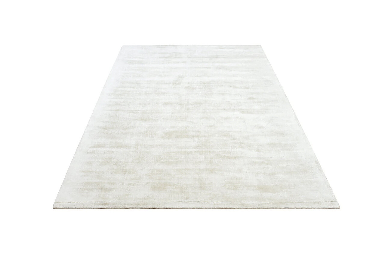 Lumbini Effen Viscose Crème vloerkleed - Handgeweven Lumbini Effen Viscose Crème vloerkleed - Handgeweven