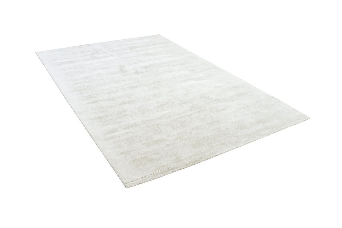 Lumbini Effen Viscose Crème vloerkleed - Handgeweven