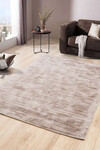 Lumbini Effen Viscose Taupe vloerkleed - Handgeweven